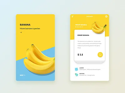 Daily UI #01 Fruit Shop banana comment discount fruit purchase shop
