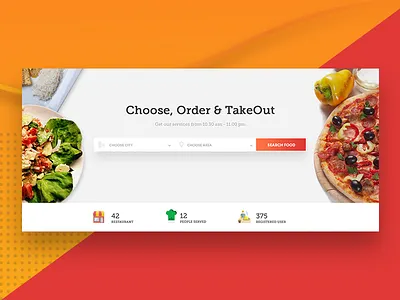 Foodviser Online Food Delivery Website delivery food header location order restaurant search web
