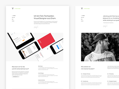 Portfolio Exploration branding design homepage landing page one page portfolio responsive screen web web design