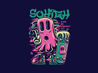 SoHigh apparel clothing custom design ghost illustration project skater smoke streetart t shirt design tees urban