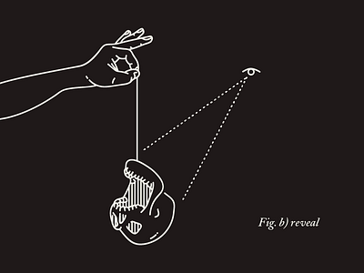 Fig. B) Reveal creative design graphic hands harryvector illustration line minimal tattoo type typography