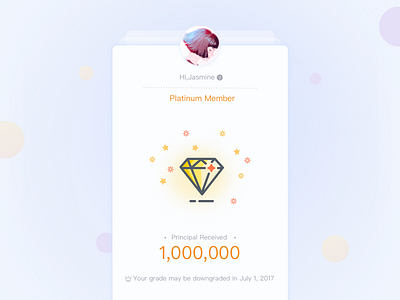 Platinum Member app interface ios ui