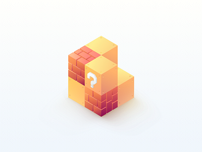 Super Mario Cube color cube game icon isometric mario