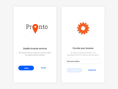 Enable Location - Pronto allow blue enable location path redcolor ui ux visual