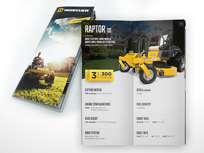 Hustler Turf Equipment – 2017 Product Line Booklet booklet brochure hustler hustler turf equipment mowing print yellow zero turn