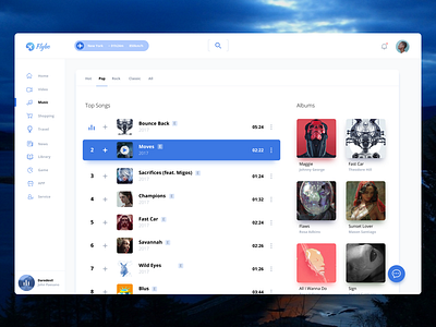 Music List aircraft album illustrator inflight list music page sketch ui web