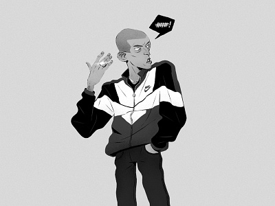 Vinz characterdesign illustration lahaine vincentcassel movie