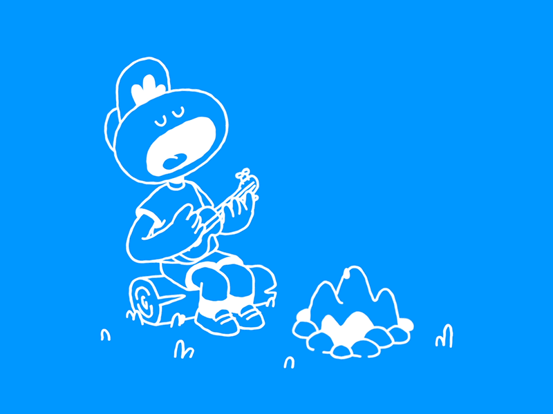 Ukulele characterdesign firecamp illustration motiondesign ukulele