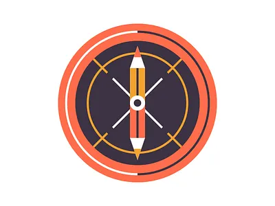 Exploring Badge badge compass design exploring logo pencil