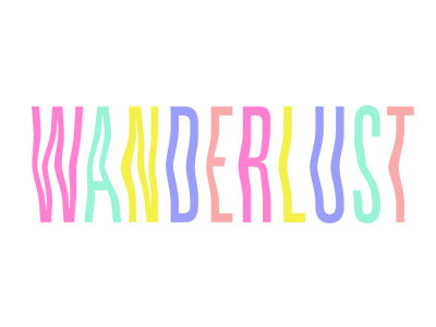 Wanderlust custom design graphic design lettering travel type typography