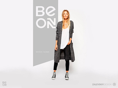 Logotype design | BE ON - Woman shoes design logo woman shoes zalevskiy design