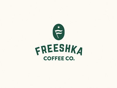 Freeshka Coffee Co. bean brew coffee flag fresh green icon mark roasters star