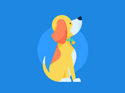 Doggo color dog doggo flat illustration puppers puppy