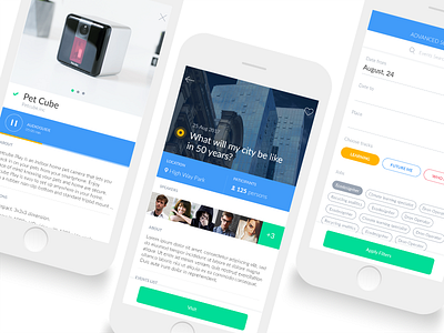 Jobs of the Future - Event App advanced search audioguide bright clean colorful event flat ios iphone mobile profile search