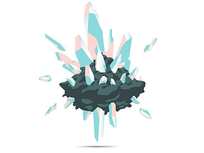 Crystal elements crystals illustration vector