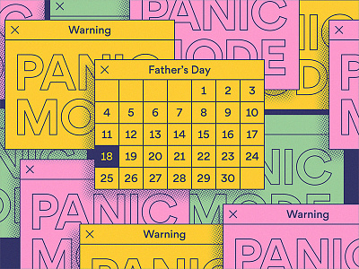 Panic Mode! calendar father halftone panic warning