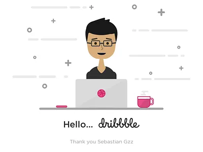 Hello Dribbble debut dribbble pink