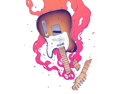 Shred so hard art drawing illustration
