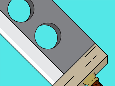 Buster Sword bold buster sword design fan art final fantasy vii illustration simple sword unique