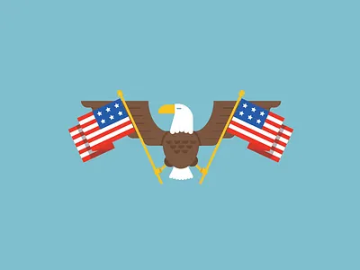 Merican Flags 4th of july america eagle flag illustration merica vector