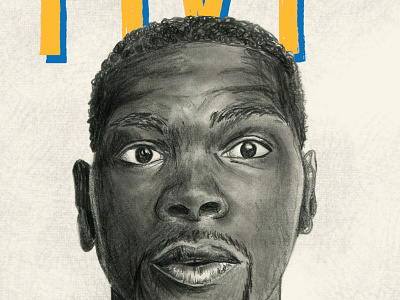 MVP basketball dub nation golden state warriors graphite kevin durant mvp nba portrait warriors