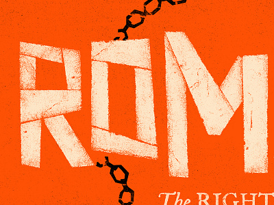 Romans WIP chain church design graphic design hitchcock illustration orange saul bass sermon series texture