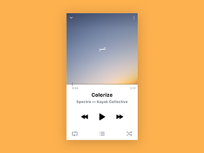 Daily UI 009 — Music Player app daily ui daily ui 009 ios mobile music orange player ui ux