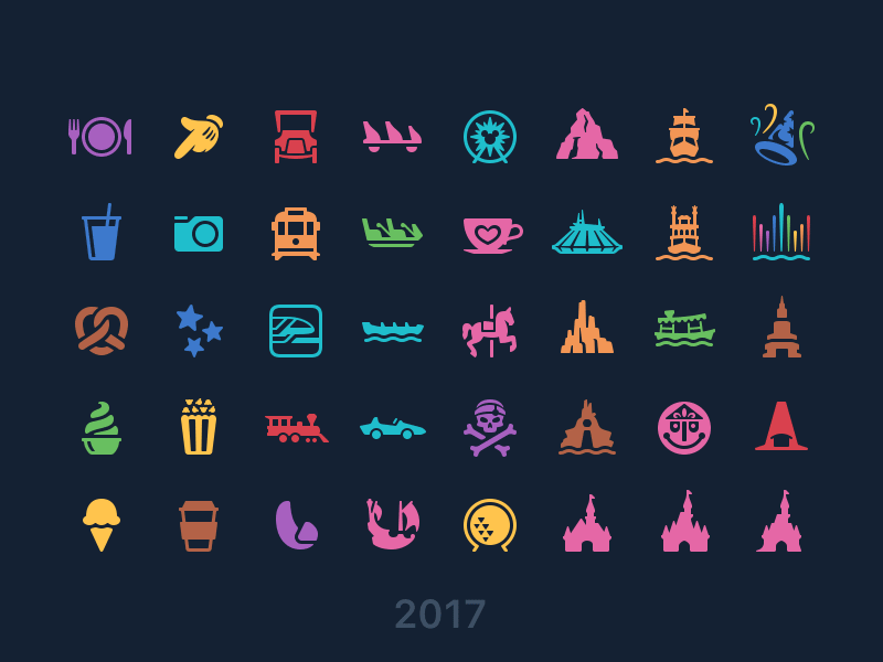 Through the Years disneyland icons magic passport