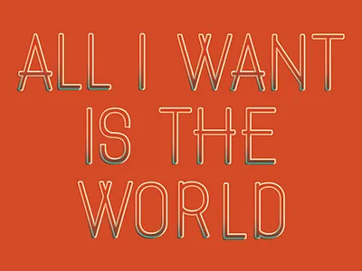 another piece of something in the works. gradient lettering linework type