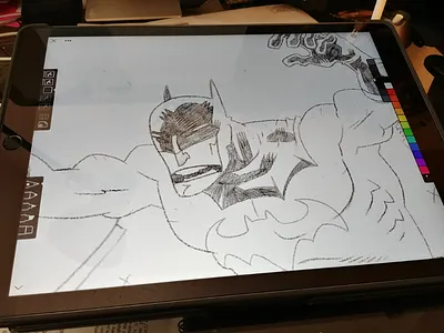 Batman on the ipad Pro batman dark knight ipad linea app pro