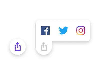 Daily UI 010 — Social Share daily ui daily ui 010 menu minimal share simple social ui ux