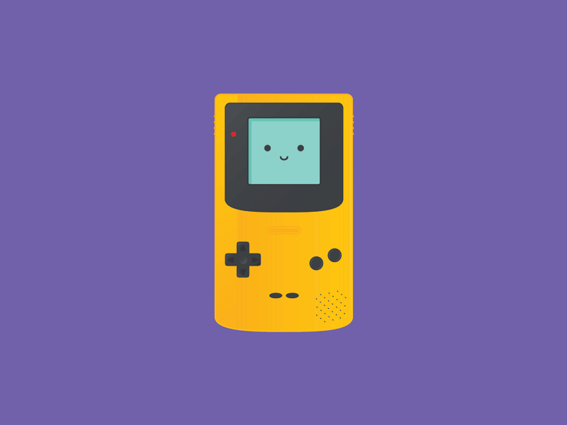 Game Boy Color Squad bmo gameboy illustration nintendo stickers vector