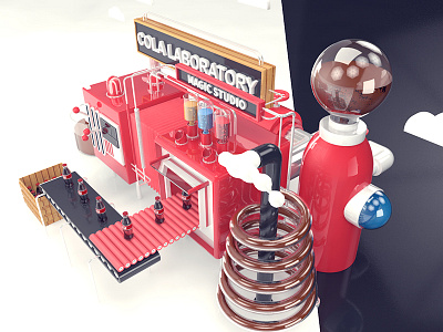 daily UI_68-Coke workshop line 3ds 4d app c4d cinema clean design ios photo screen ui ux