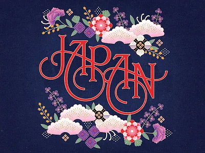 I'm back! flowers japan lettering ligature