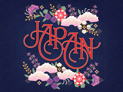 I'm back! flowers japan lettering ligature