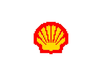 Shell - Everyday Pixel Art Logo design logo logo design logos minimal minimalism minimalist pixel pixel art red shell yellow
