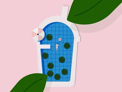 Babble tea pool babble chill girl pool relax summer tea