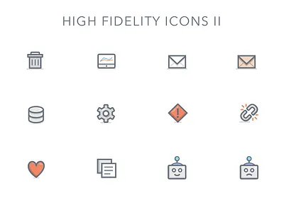 Ds Icons Hifi 2 blue broken cog computer envelope icons link red robot send trash warning