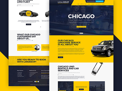 Limo RSVP Landing Page UIX Design chicago limo services high quality uiux design limo service landing page