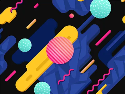 Hello 80s! 80s abstract colorful geometric miami neon pattern shape vector