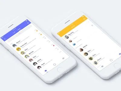 Social contact－IM chat list，buddy list， chat，ui，ue contact social story，im