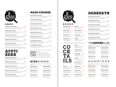 Restaurant Menu bread food logo meal menu restaurant table typography wood