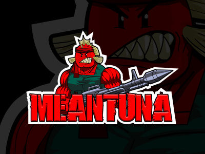 Angry Mean Tuna Mascot Logo Angry Fish eSports Logo esports fish gaming king logo mascot rambo sports team tuna