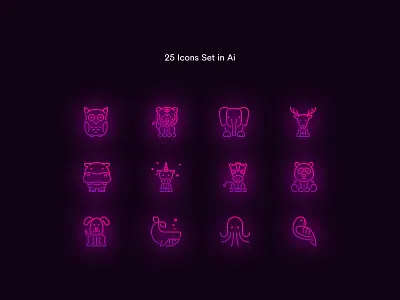 Zoonimals Icons Set ai icons psd