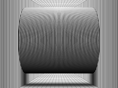 Day63- 'Conduit' 100days illustrator lines opart shadows tunnel vector