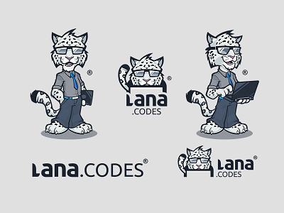 Lana Brand identity branding cartoon logo logo mascot character mascot design mascot logo snow leopard