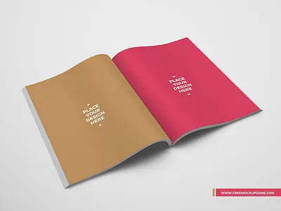 Free Modern Open Magazine Mockup PSD free free mockup freebies magazine mockup mockup