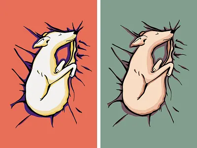 Sleeping Iggy Dog - Alternative Color Schemes cute animal dog illustration drawing iggy iggy dog illustration italian greyhound sleeping dog whippet yoga dog