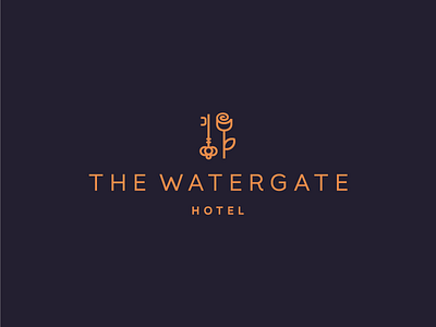 Watergate / hotel / logo design branding flower hotel identity key logo logolounge luxury mark symbol watergate