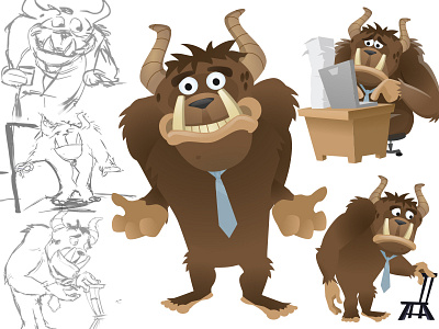 Everyday Monster character design flash illustrator monster sketches